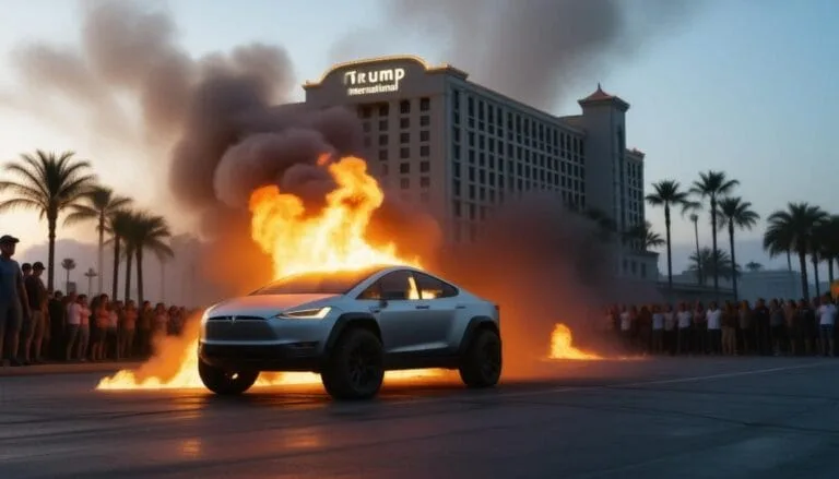 Explosive Incident: Tesla Cybertruck Catches Fire Outside Trump International Hotel, Eyewitnesses React 14 Tesla Cybertruc